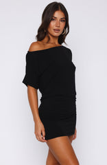 My Own Hero Mini Dress Black