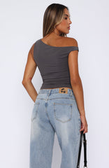 Stay With You Top Charcoal