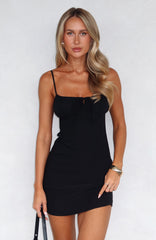 On The Cover Mini Dress Black