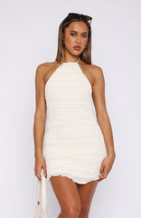 Two Faced Mini Dress Cream