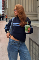 Bring Me Back Knit Sweater Navy