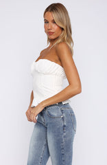 All For You Strapless Top Off White