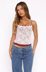 Lots Of Lust Lace Cami Baby Pink