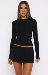 Lose You Long Sleeve Top Black