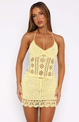 Don't Ask Me That Crochet Top Lemon