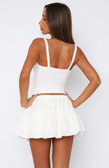More To The Story Mini Skirt Off White