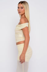 Need Your Heart Off Shoulder Top Cream