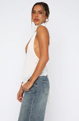 Time's A Healer Halter Top White