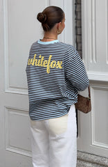 Catch The Drift Long Sleeve Tee Blue/Choc Stripe