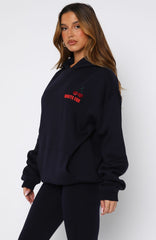 Made With Love Oversized Hoodie Navy