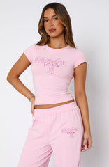 Protecting What's Mine Baby Tee Pink