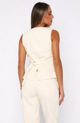 I'll Miss You Denim Top Cream