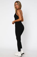 Combat Halter Jumpsuit Black