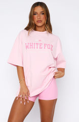 Gave You My Time Oversized Tee Pink