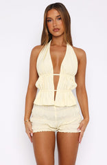 Happier Together Shorts Lemon