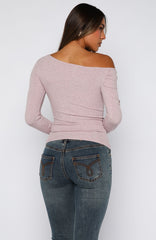 Swapping Digits Long Sleeve Top Soft Berry