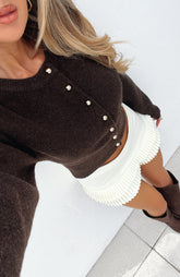 No Stoppin Me Knit Cardigan Chocolate
