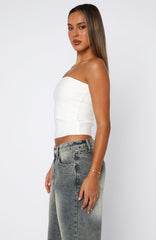 Thought I Was Dreaming Bandage Top White