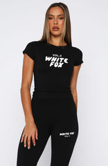 Offstage Fitted Baby Tee Monochrome