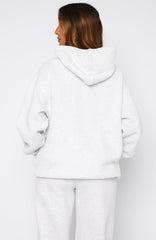 Give It A Try Oversized Hoodie Grey Marle