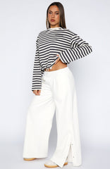 Our Bridges Burned Wide Leg Pants Cream