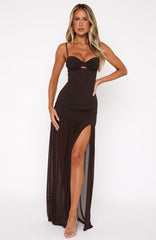True Love Maxi Dress Chocolate