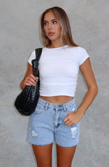 Vera Denim Shorts Light Blue