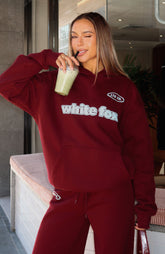 Ready To Go Oversized Hoodie Burgundy