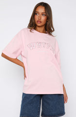 Sweet Sweet Moments Oversized Tee Pink