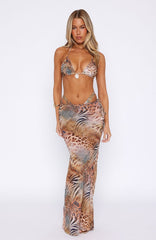 Luminous Maxi Skirt Safari Chaos