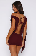 Sicilian Dreams Mini Dress Wine