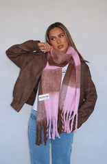 Colorado Scarf Pink/Chocolate