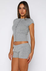 Almost Love Knit Top Grey