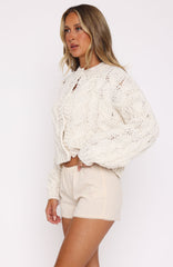 Cutie Pie Knit Cardigan Cream