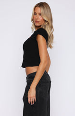 J'adore You Baby Tee Black