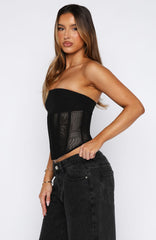 Let Me Know Strapless Bustier Black