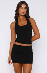 The Fast Life Halter Top Black