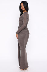 Let Go Of Your Heart Maxi Dress Smokey Chocolate