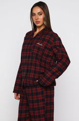 That Time Of Year Long Sleeve Pyjama Top Red/Navy