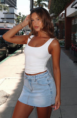 Bethany Denim Mini Skirt Light Blue