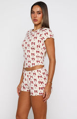 Dreamy Pyjama Top Bow Bliss