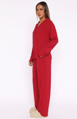 Pillow Talk Long Sleeve Pyjama Set Red