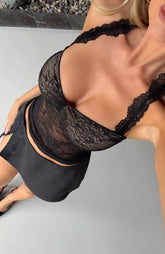 I Don't Believe It Halter Top Black