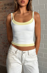 Breaking Loose Tank Top White/Lemon