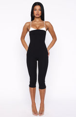 Come Back For Me Capri Jumpsuit Black