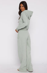 Comfy And Cute Wide Leg Sweatpants Seafoam