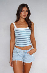 Electric Energy Tank Top Blue Stripe