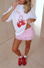 Fell So Hard Oversized Tee White