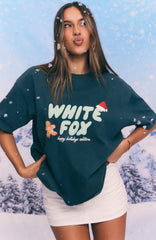 Holly Jolly Christmas Oversized Tee Pine