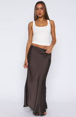 Keep Coming Back Maxi Skirt Charcoal